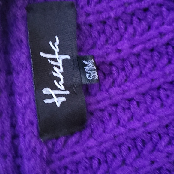 Hanifa Vibrant Purple Fringe Cardigan. Size S/M - Picture 5 of 9